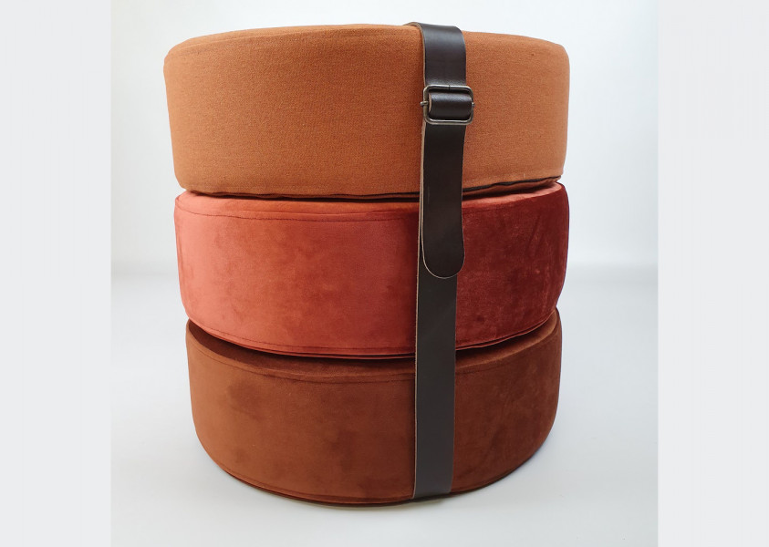 Leren band met schuifgesp
