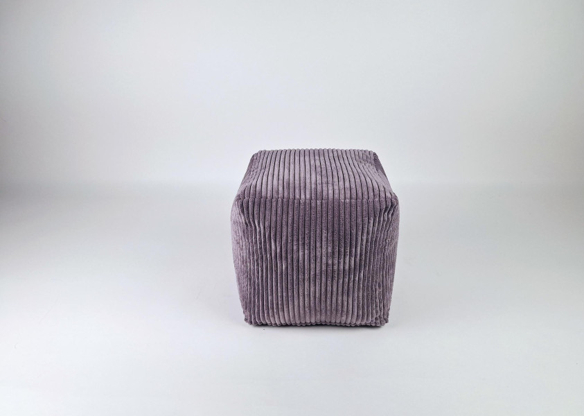 Vierkant poefje Trend Rib Purple 30x30x30 cm AA-002