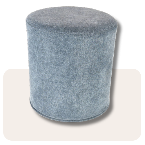 Poef Rond, Cozy Petrol, Ø 41 x 42 cm, R-070